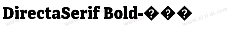 DirectaSerif Bold字体转换